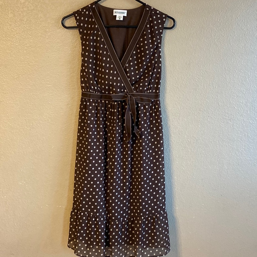 Motherhood Maternity Size M Polka dots Deep V-neck dress